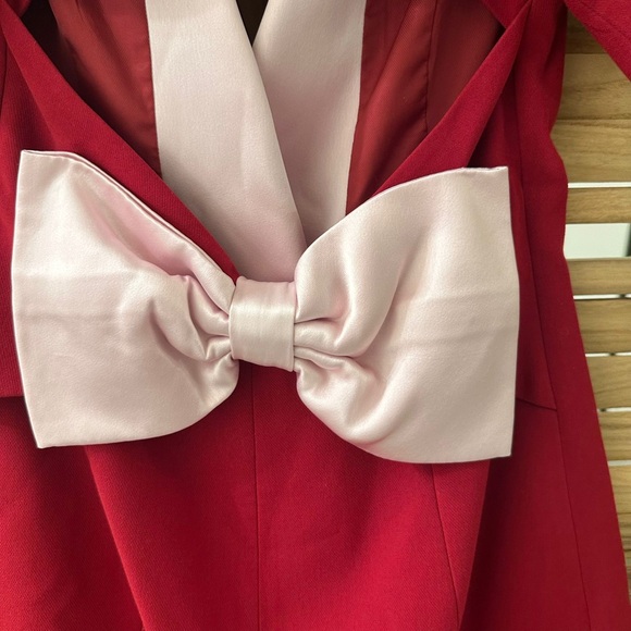 Nana Jacqueline Alia Mini Dress in Burgundy and Pink size S - Picture 6 of 7